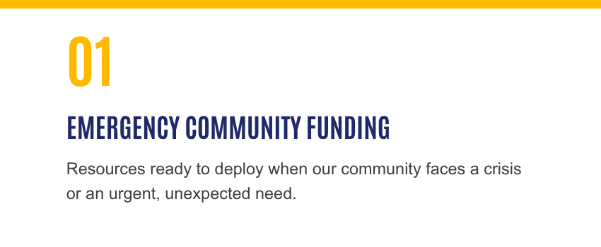 emergency community funding